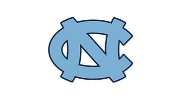 Blue University of North Carolina interlocking “NC” logo on a white background