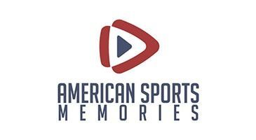American Sports Memories logo with red play icon and gray text on white background