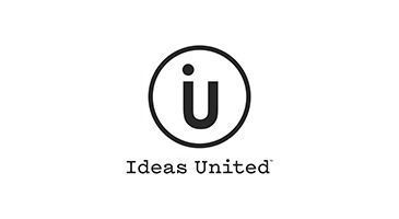 Ideas United logo with a stylized black “Ü” in a circle on a white background