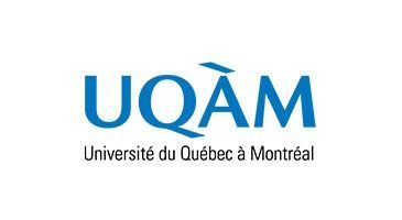 UQAM logo in blue with “Université du Québec à Montréal” underneath on a white background