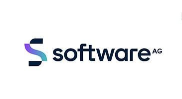 Software AG logo with a stylized blue and purple “S” icon and dark blue text on a white background