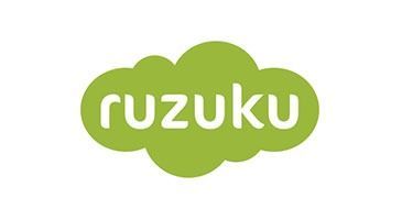 Ruzuku logo in white text on a green cloud-shaped background