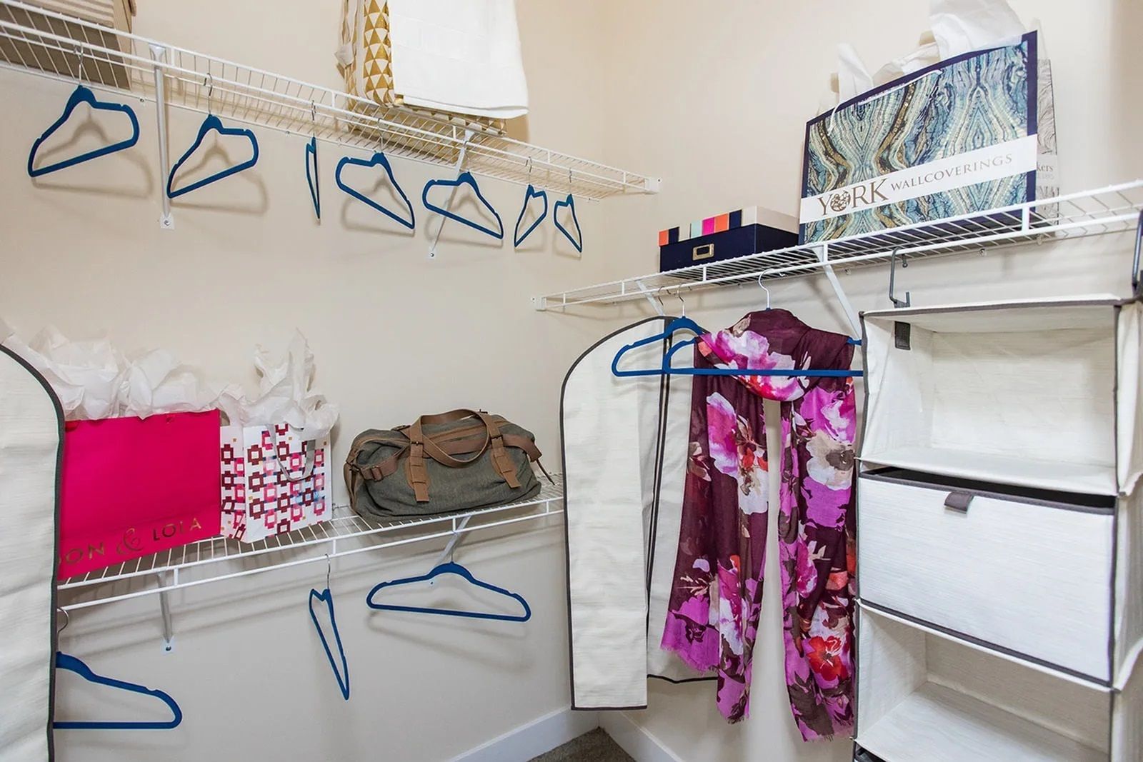 Walk-in closet at The Southerly.