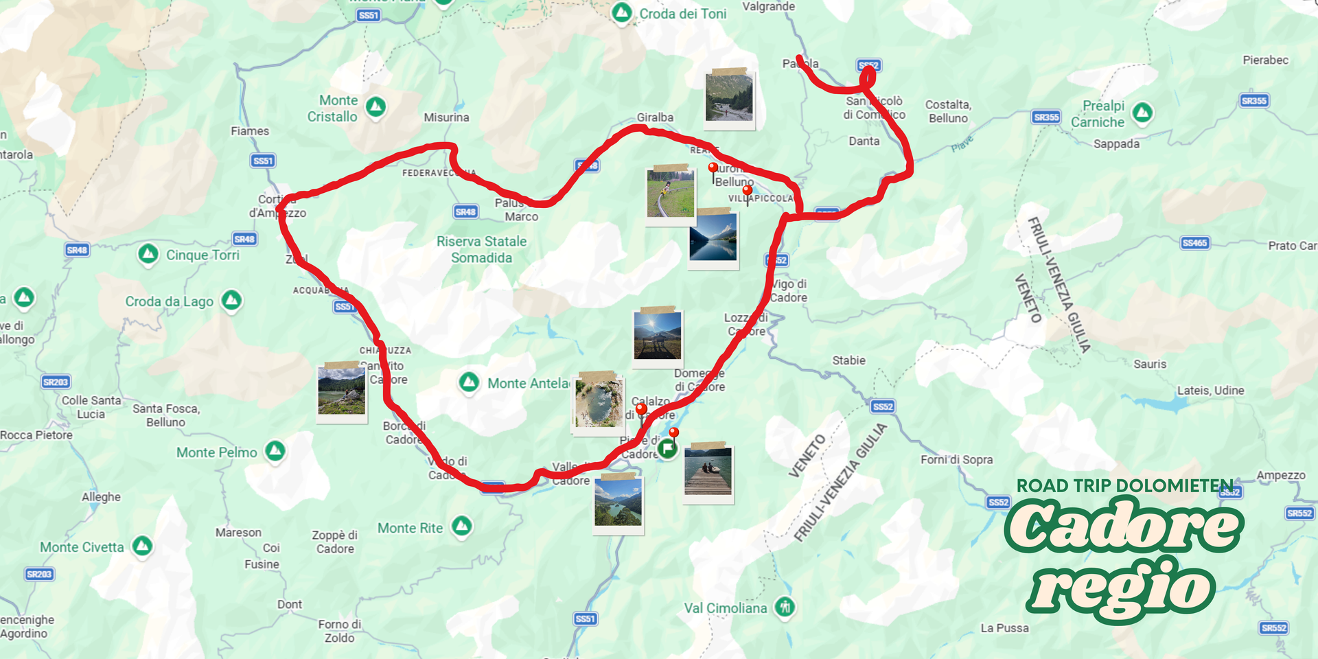 Mooiste roadtrip dolomieten - dolomiti - cadore regio