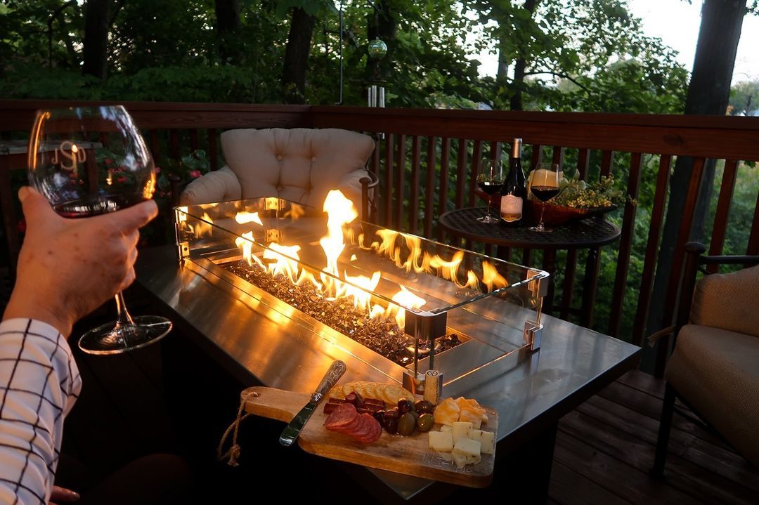 Fire Pit On My Wood Deck, Propane Fire Pit Table Safe For Wooden Deck