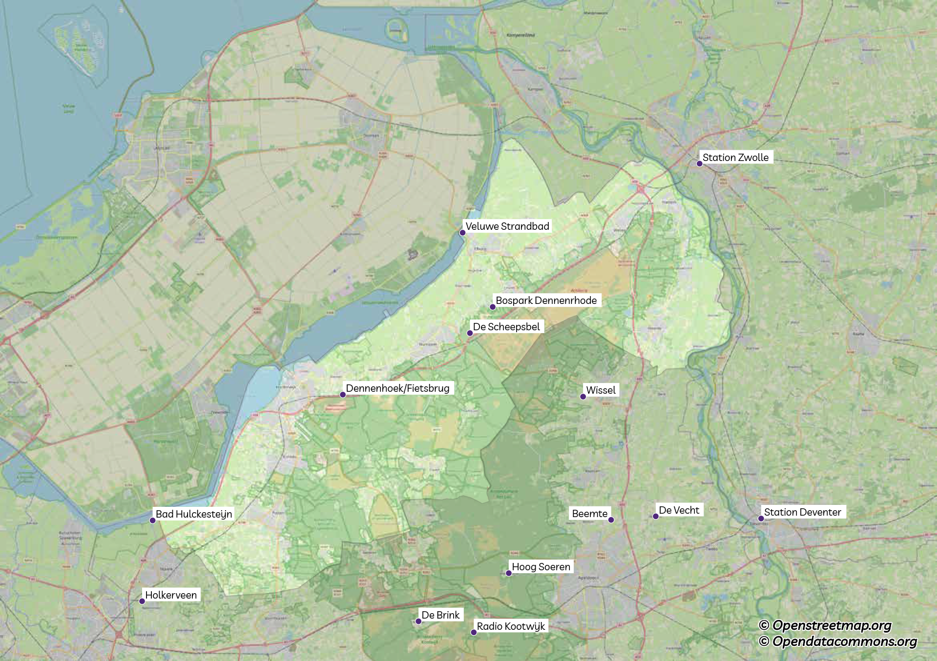 HaltetaxiRRReis - Haltetaxi-haltes in regio Noord Veluwe, Gelderland