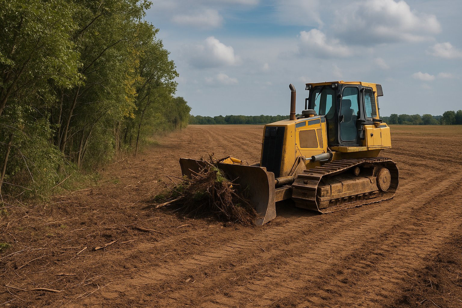 A large excavator is digging a hole in the ground at a construction site.
