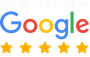 A google logo with five stars on it