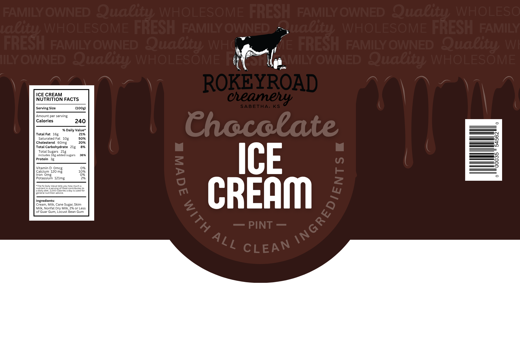 Rokeyroad Creamery Chocolate Ice Cream
