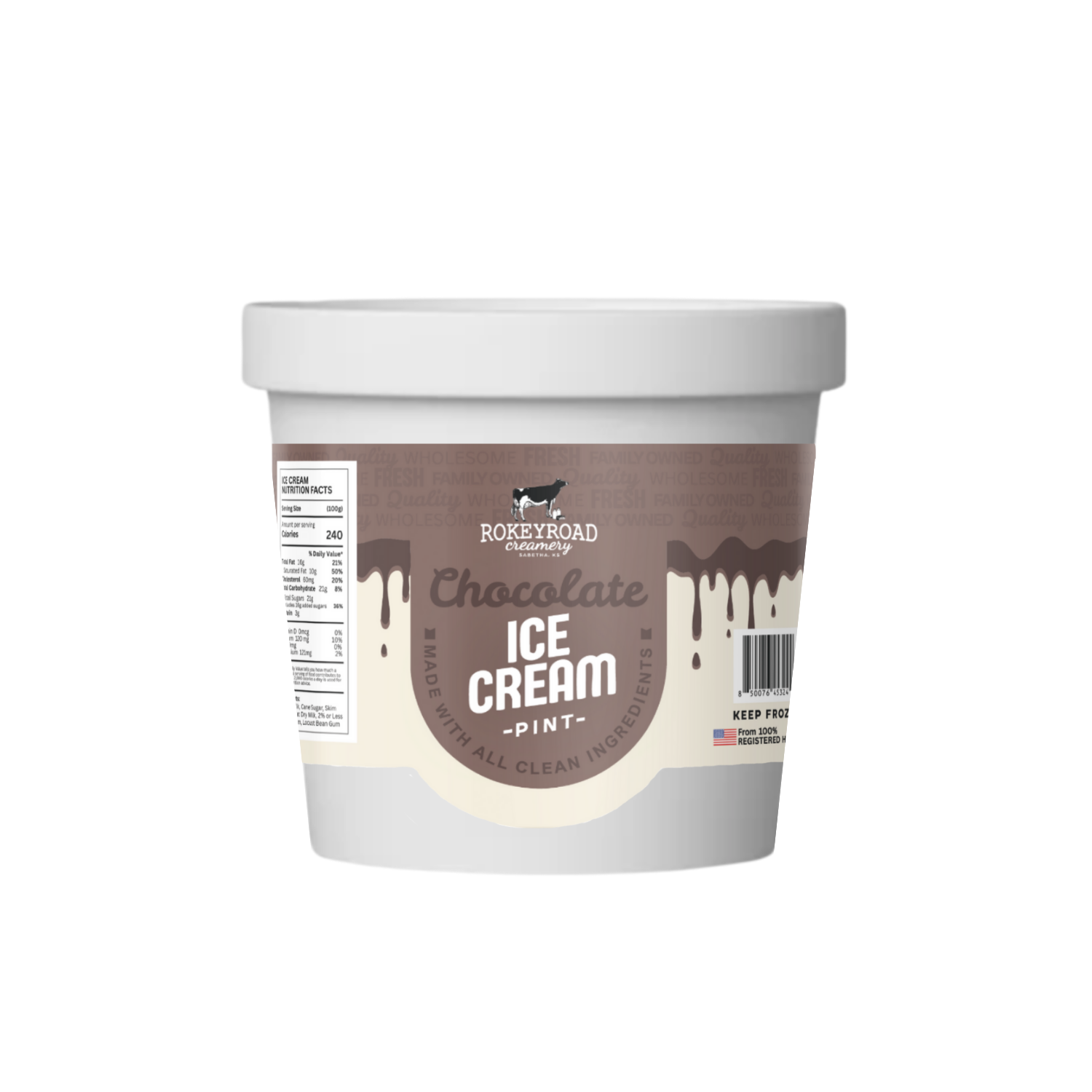 Rokeyroad Creamery Chocolate Ice Cream - Pint
