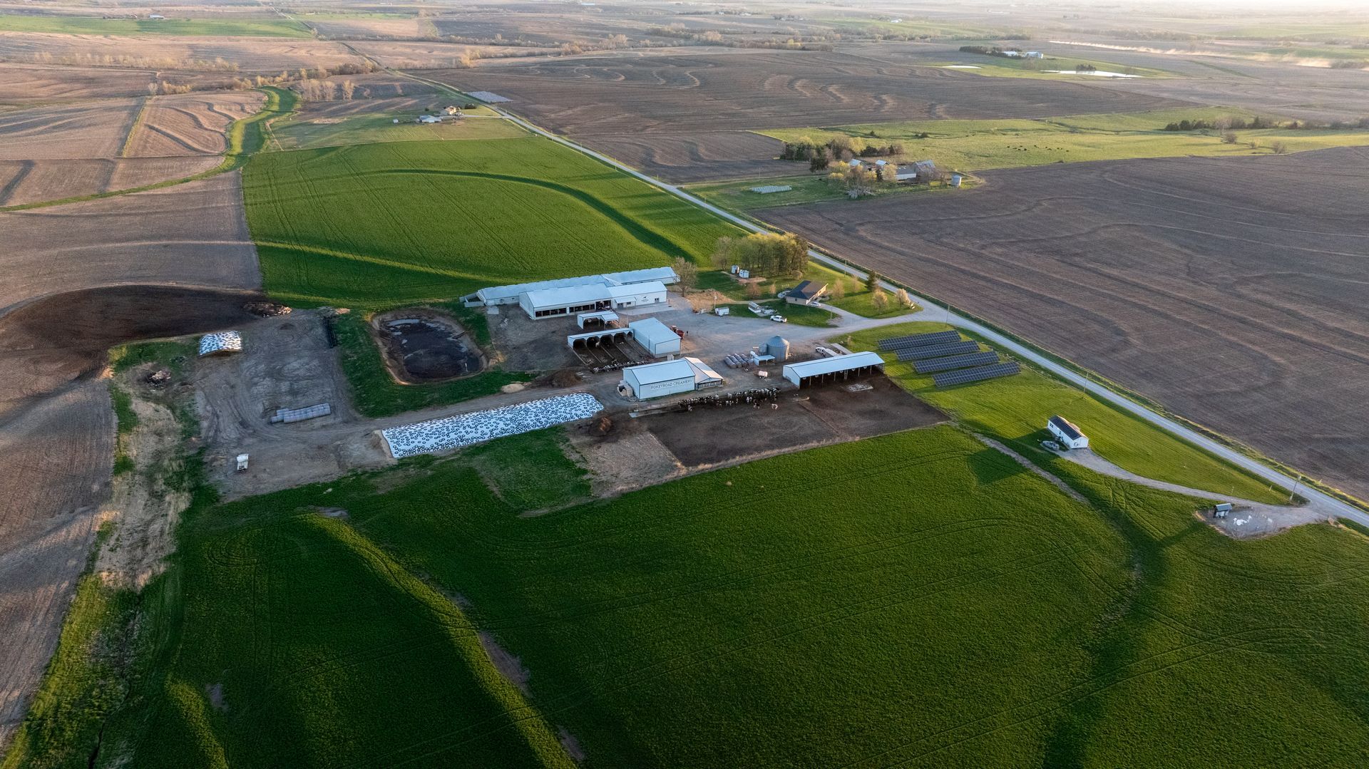 Aerial View of Rokeyroad Creamery