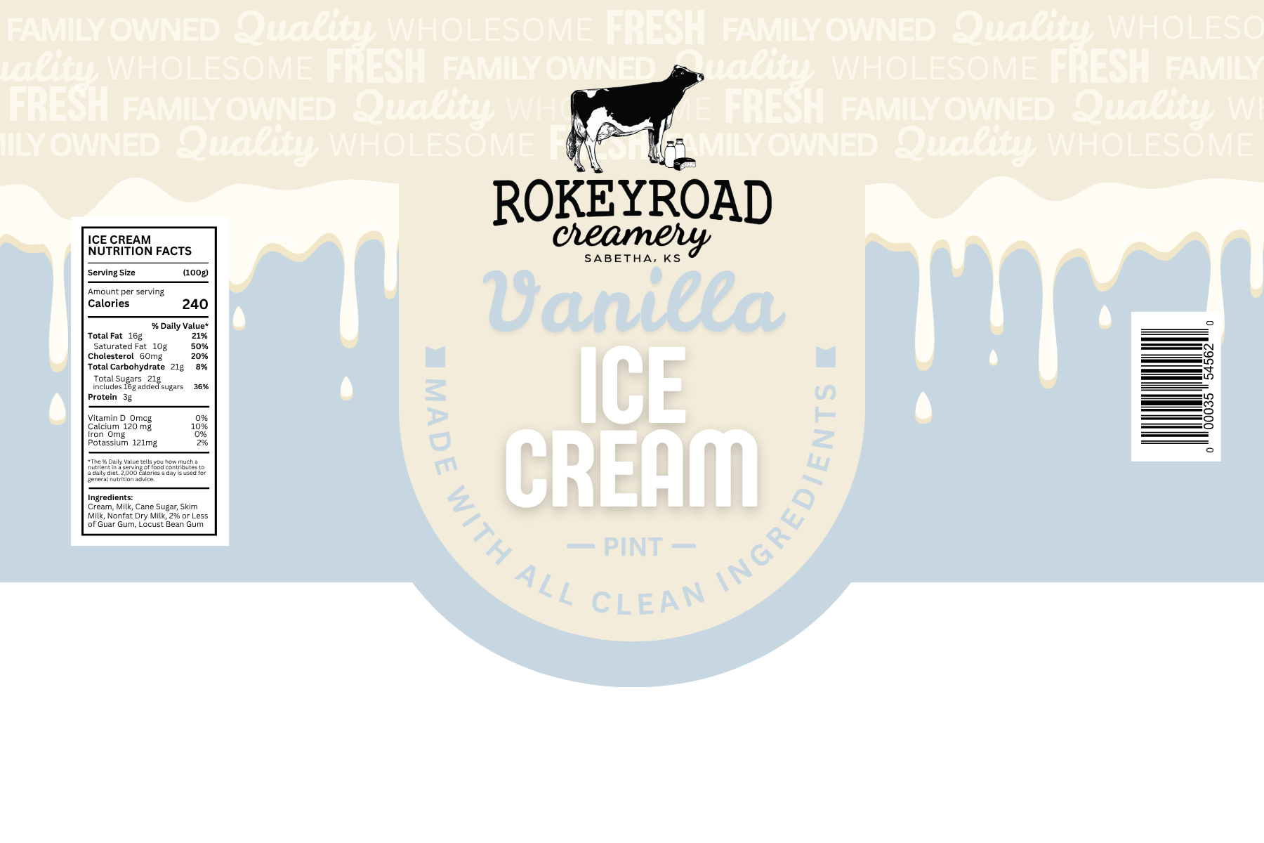 Rokeyroad Creamery Vanilla Ice Cream