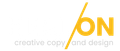 A logo for headon creative copy and design