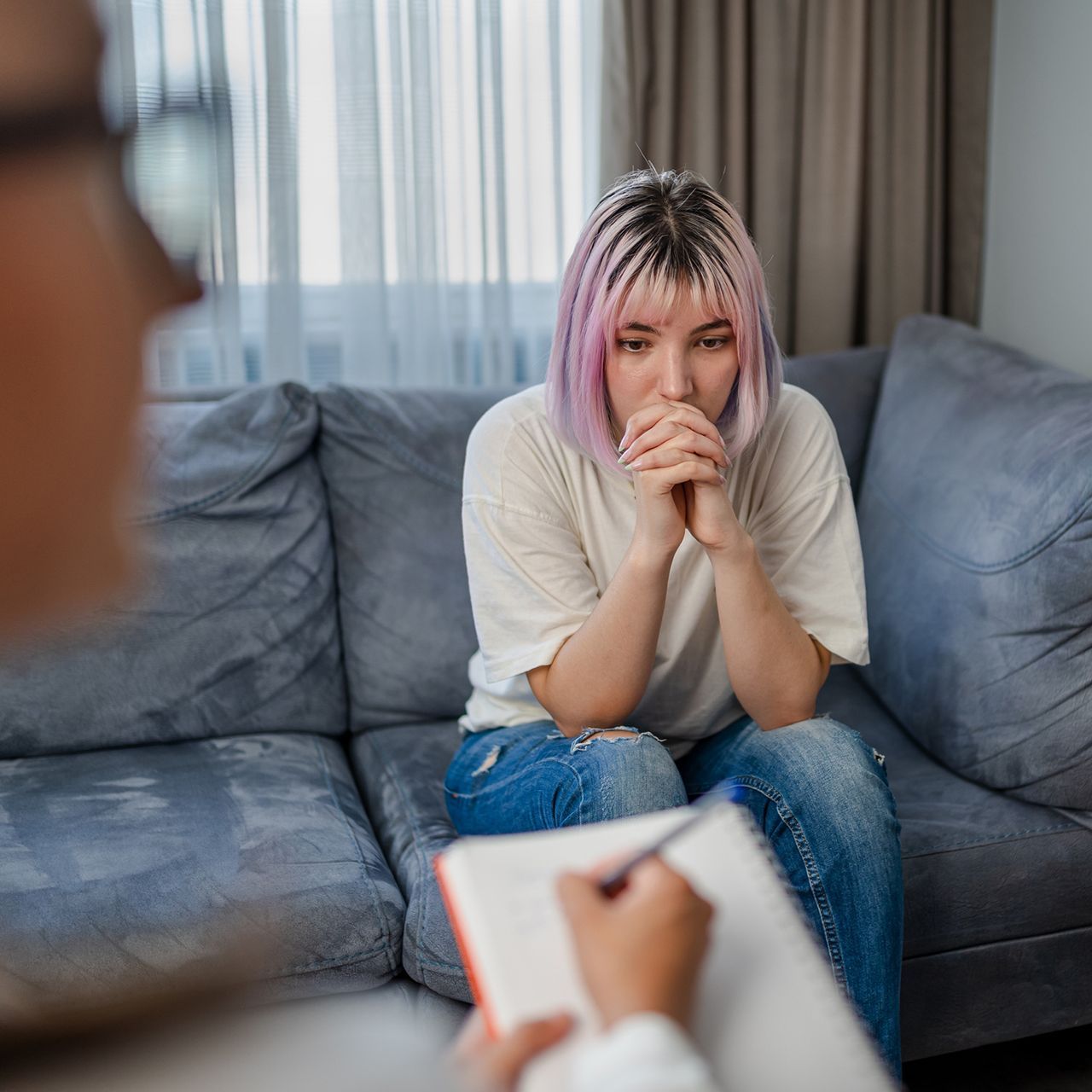 Woman Talking With Her Therapist — Clearwater, FL — Defining Moments Counseling