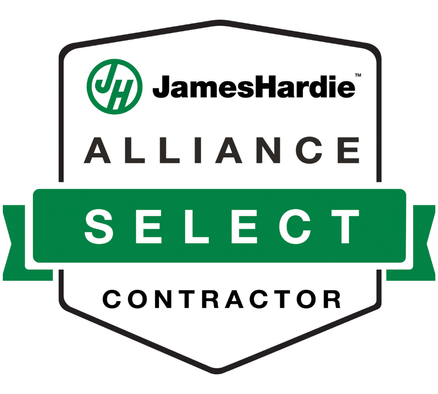 James Hardie Alliance Select Contractors badge for American Remodeling Corp Fiber Cement Siding Installation Replacement