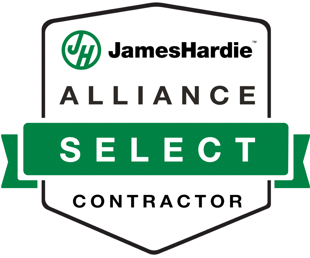 James Hardie Alliance Select Contractors badge for American Remodeling Corp Fiber Cement Siding Installation Replacement