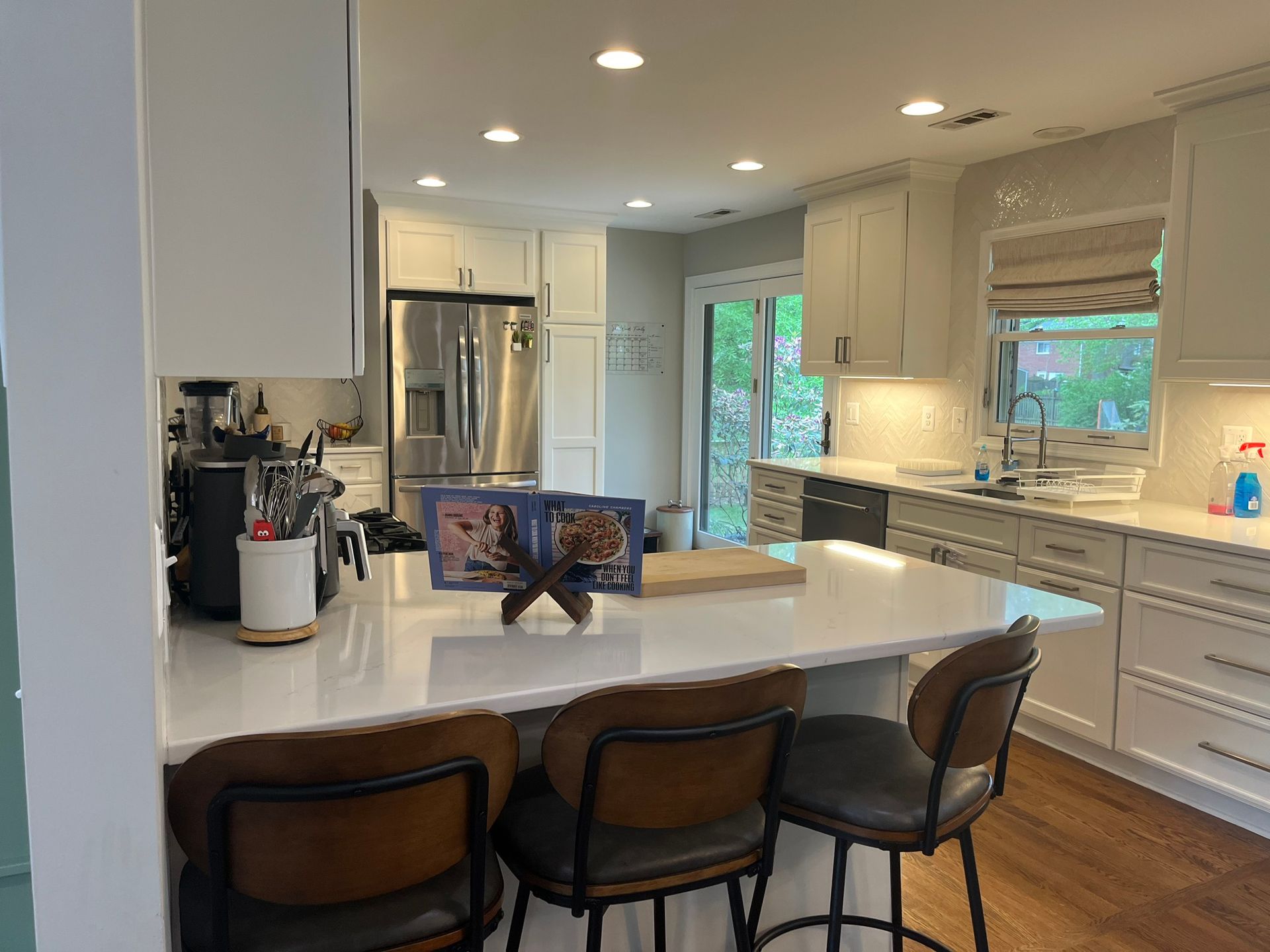 Kitchen Remodel Custom Countertops and Cabinets Tile Backsplash Hardwood Floors Kitchen Contractor Maryland