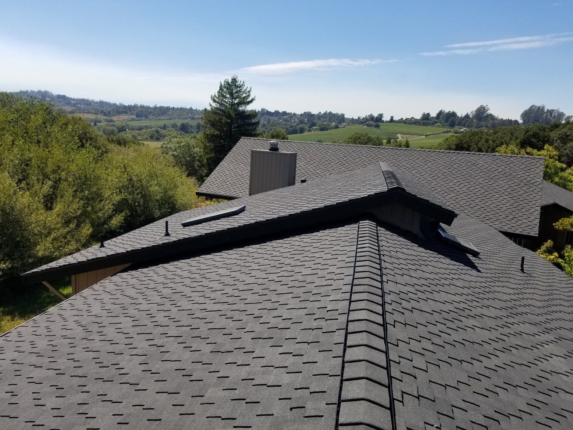Roofing with Chimney and Skylight — Sebastapol, CA — Alpine Roofing Co
