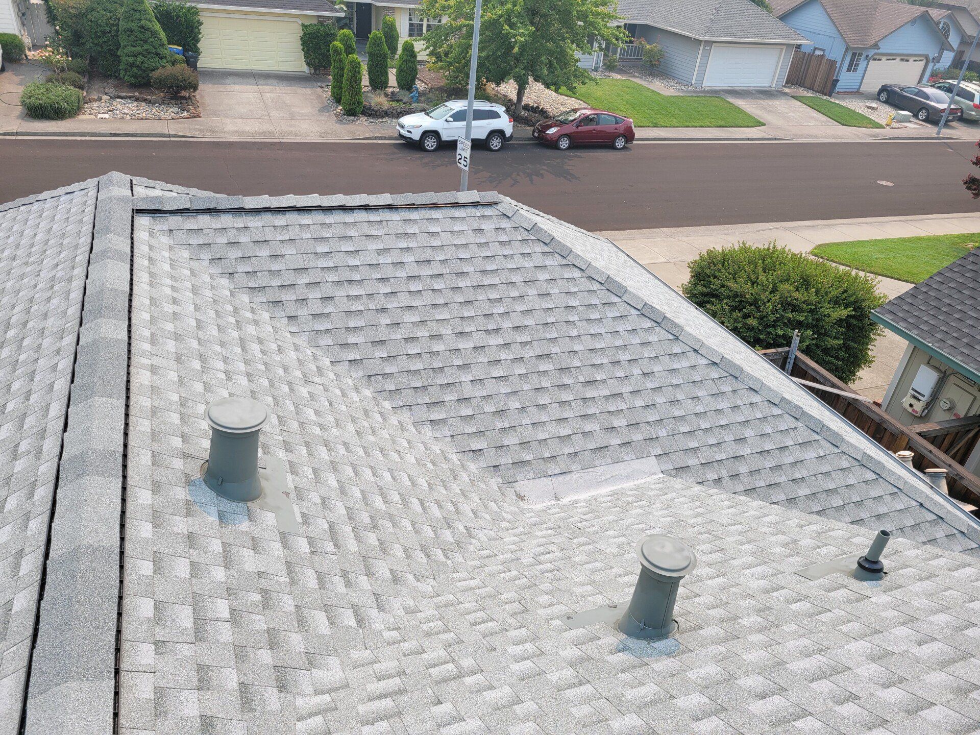 View of the Street at the Roof — Sebastapol, CA — Alpine Roofing Co