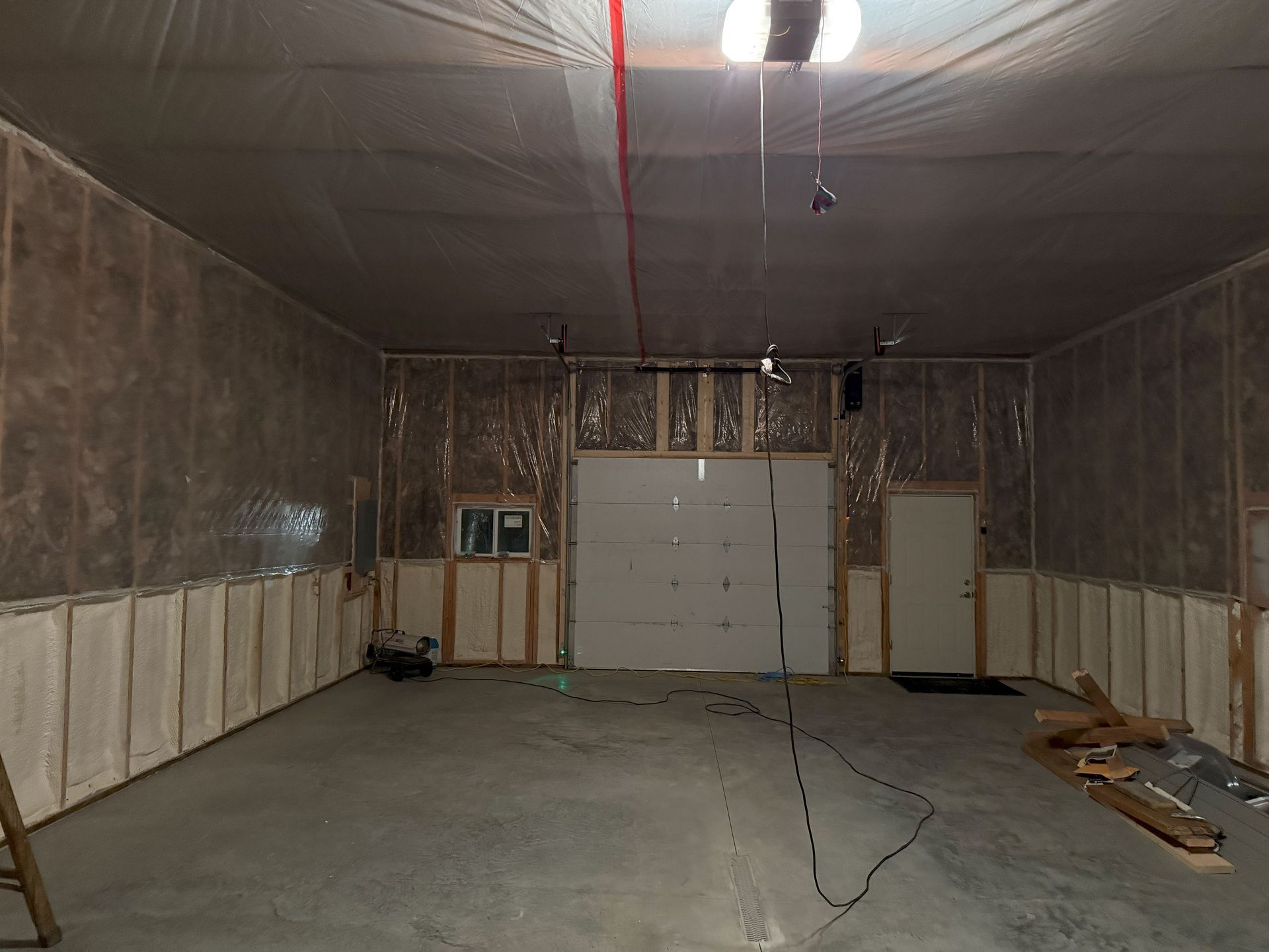 Fiberglass Batting and spray foam