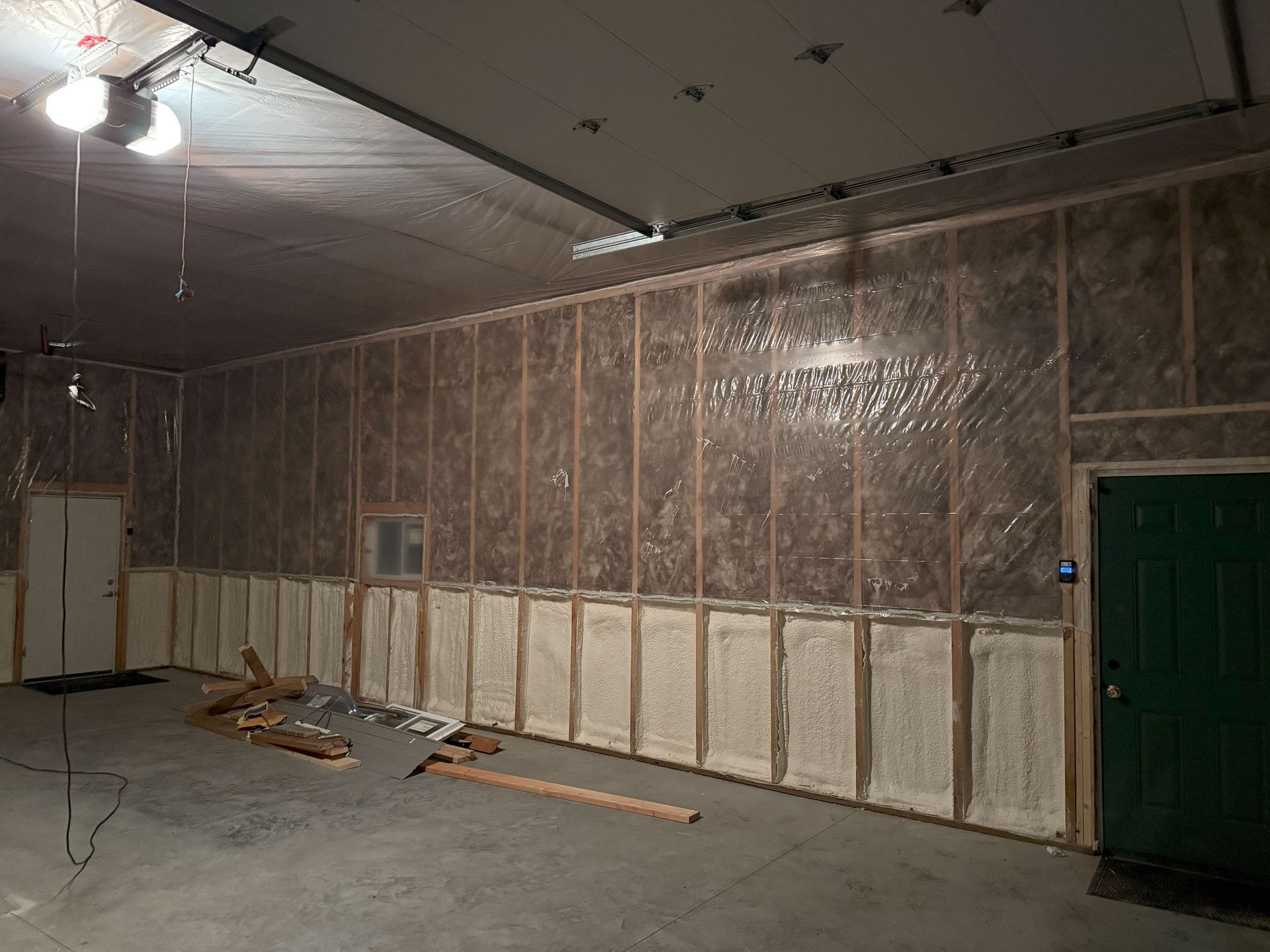 Fiberglass Batting and spray foam