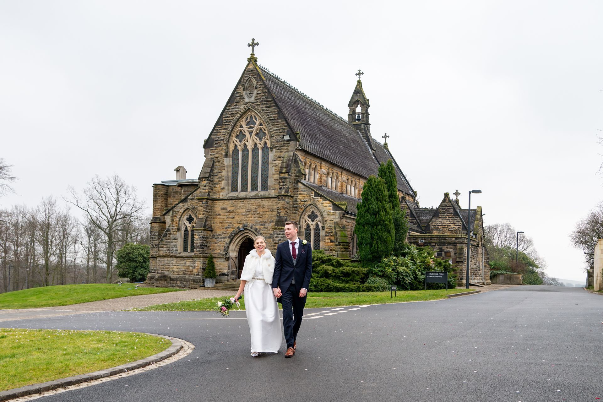 Trusted wedding photographer, Laura at LS Photography shows photo at church
