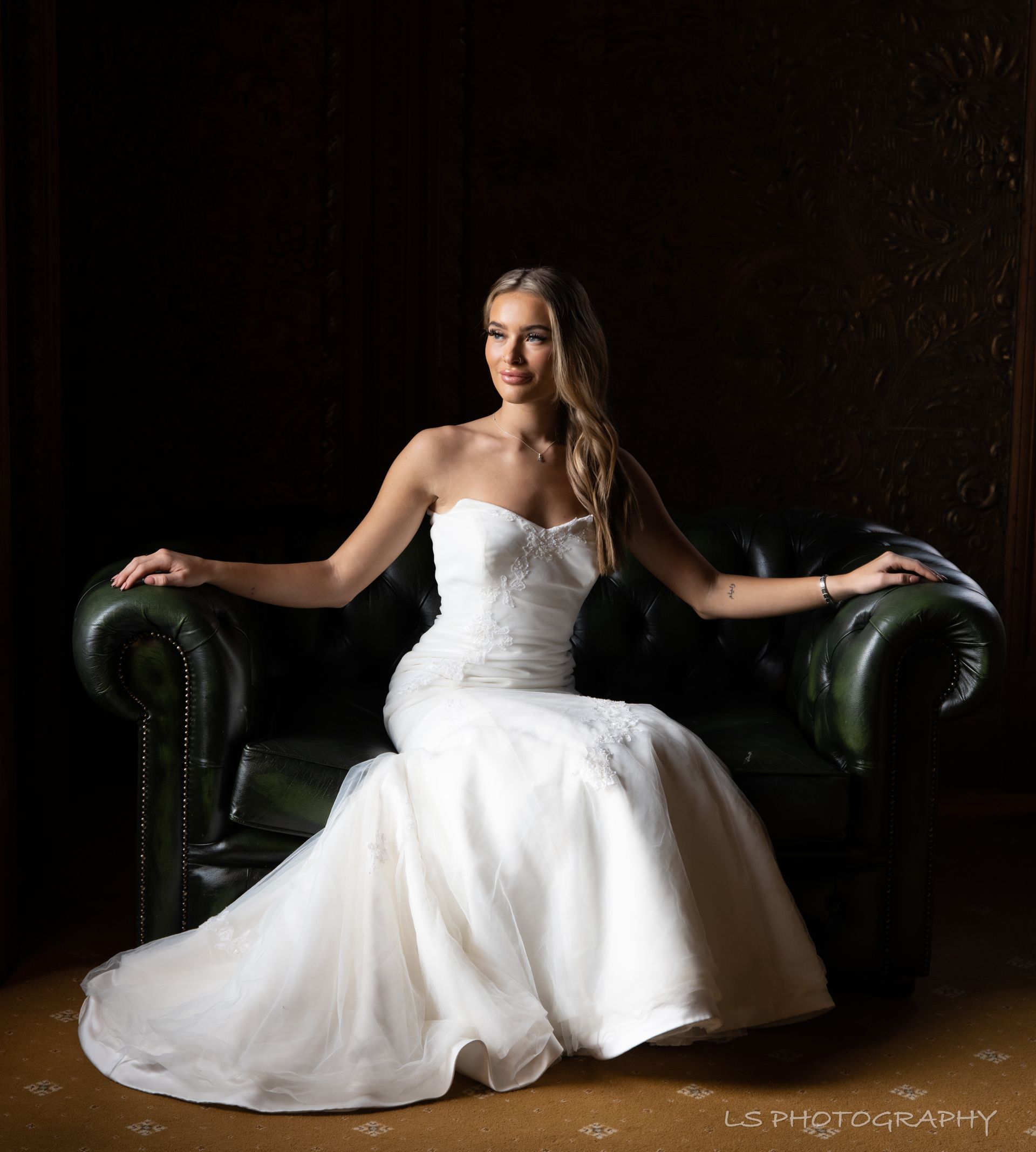 Your trusted wedding photographer - LS Photography - bride in chair