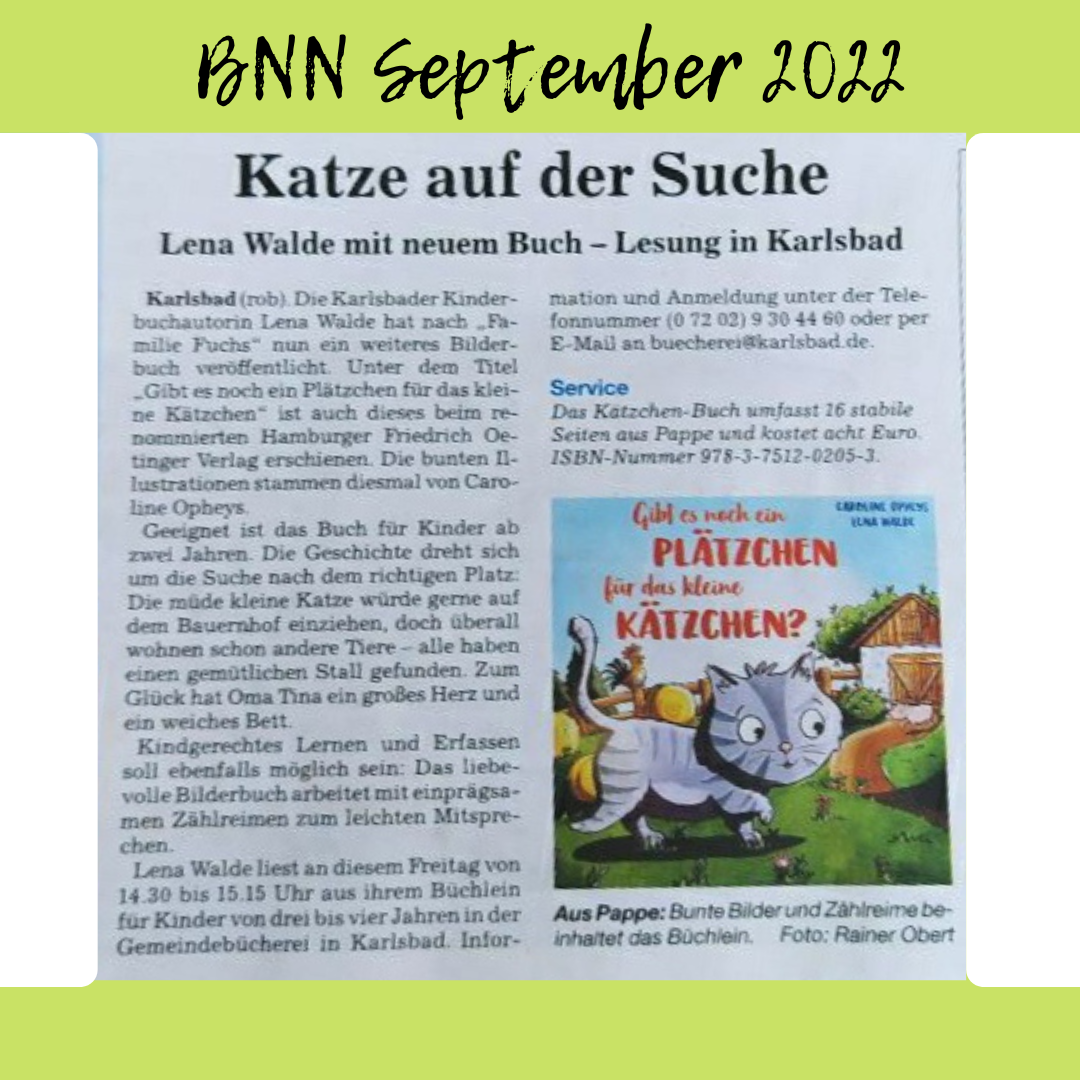 Ein Zeitungsartikel über Lena Waldes Buch 