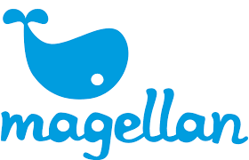 Das Magellan-Logo zeigt einen Blauwal.