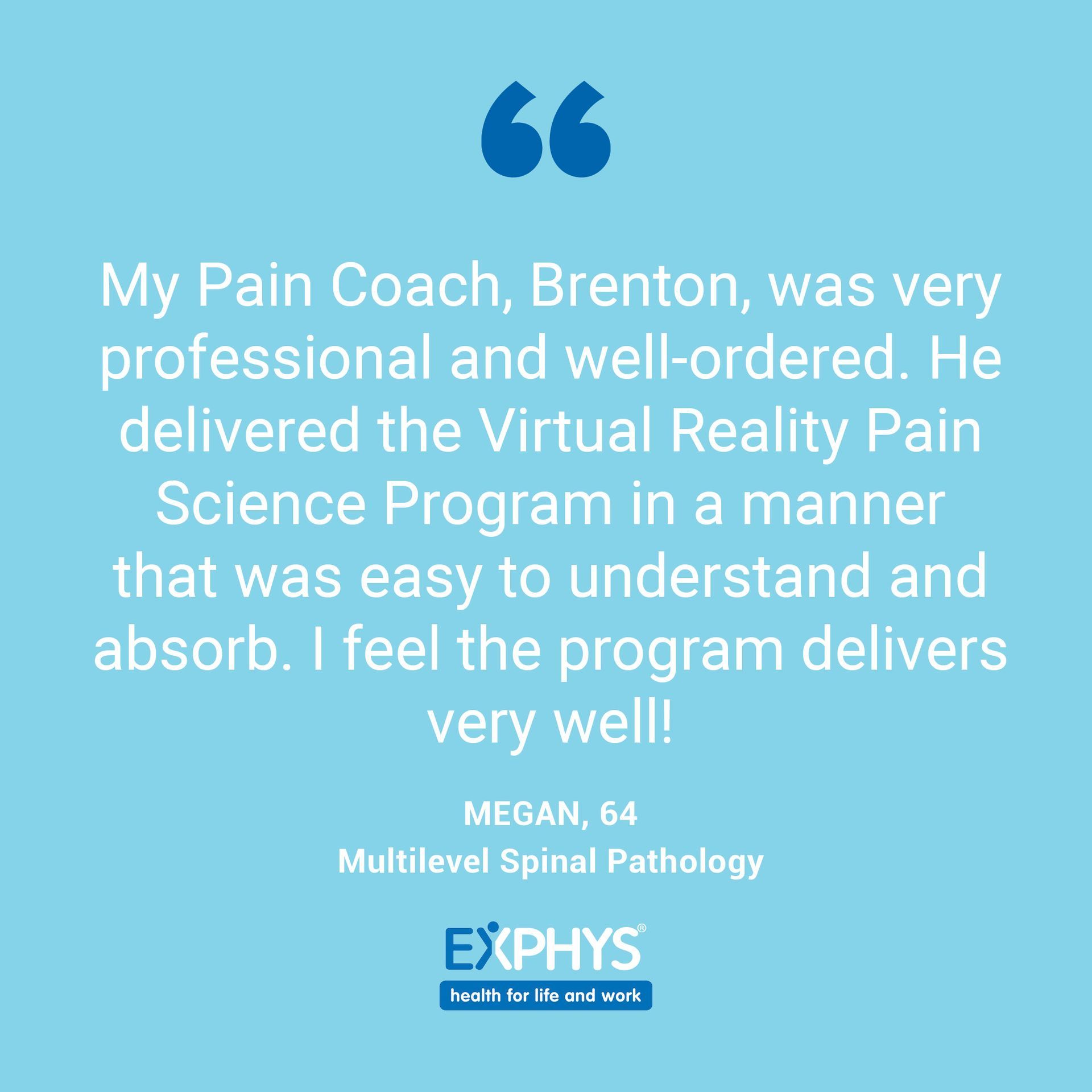 Testimonial - Megan, 64, Multilevel Spinal Pathology