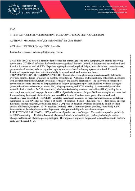Fatigue Science Case Study Research