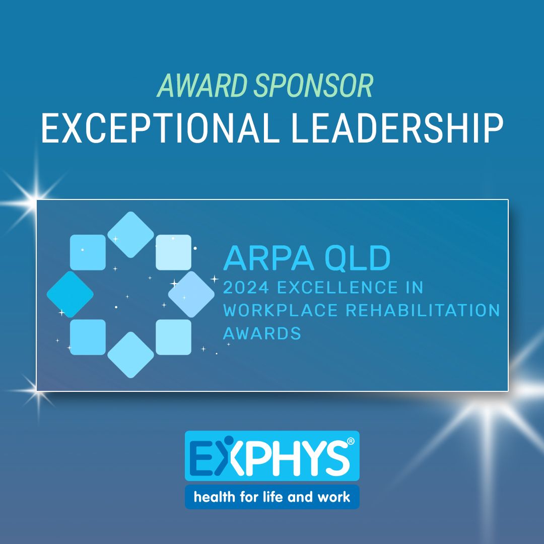 Award sponsor at ARPA QLD 2024 Excellence in Workplace Rehabilitation Awards