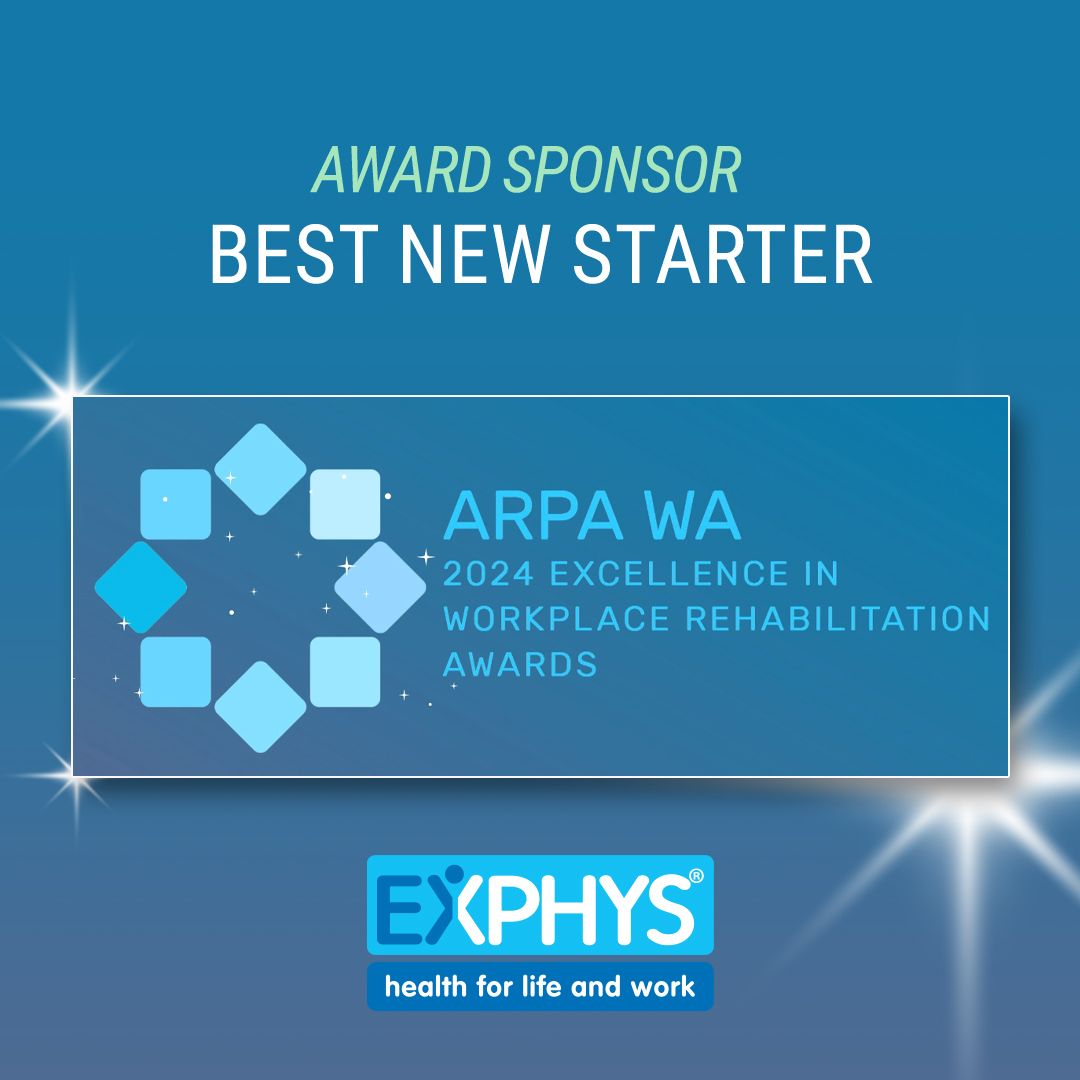 Award sponsor at ARPA WA 2024 Excellence in Workplace Rehabilitation Awards