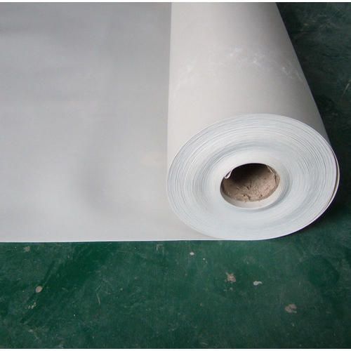 A large roll of PVC membrane, used for waterproofing applications.
