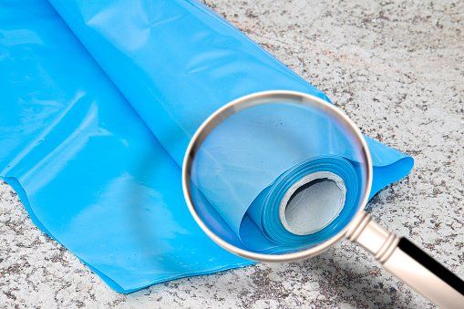 Rolled Polyethylene protection vapour barrier preventing vapor transfer between hot and cold areas of the roof and wall.