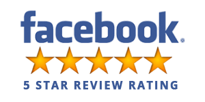 A facebook logo with five stars on it