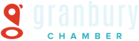 Granbury Chamber logo with a red 