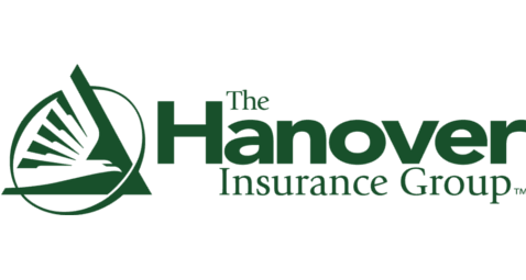Logo for The Hanover Insurance Group. Features a green bird symbol with text to the right.