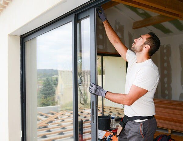Fixing a Sliding Glass Door — Glazier Services in Mermaid Waters, QLD