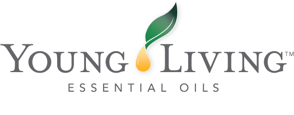 the young living essential oils logo is shown on a white background.