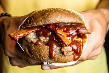 Smokey Pork Belly & Ribeye Sandwich