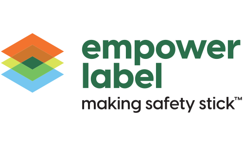 Empower label making safety stick logo