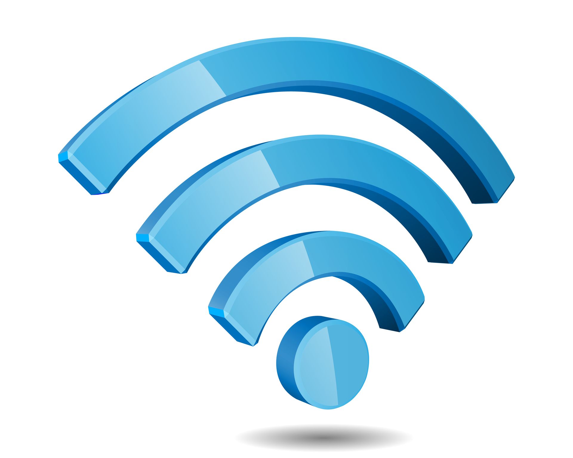blue wifi symbol