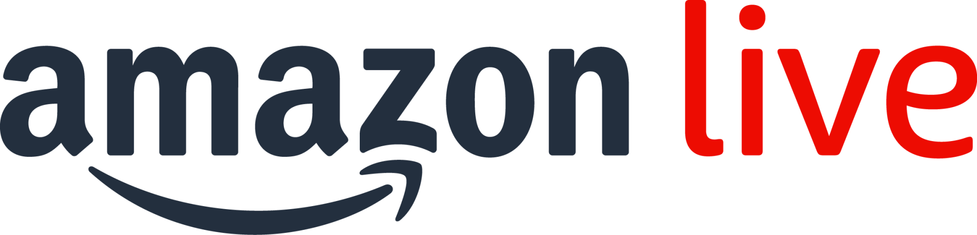 Das Amazon Live-Logo ist schwarz und rot auf weißem Hintergrund.