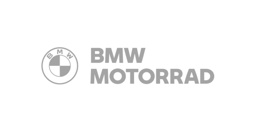 Ein BMW Motorrad Logo auf weißem Hintergrund.