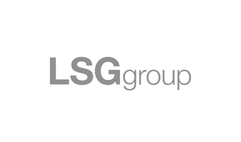 Das Logo der LSG Group steht auf weißem Grund.