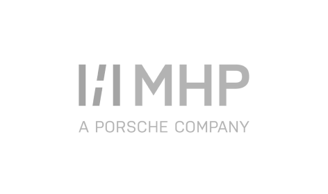 Ein Porsche-Firmenlogo auf weißem Hintergrund.