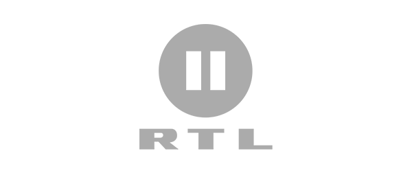 Das Logo von RTL ist ein grauer Kreis mit einer Pausentaste darin.