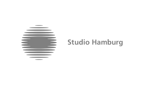 Ein schwarz-weißes Logo für Studio Hamburg