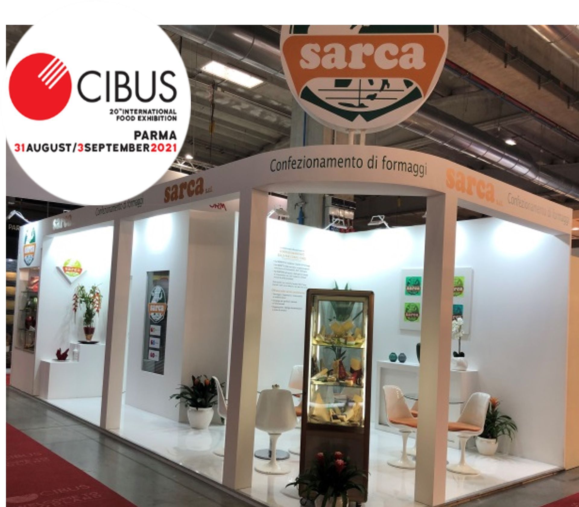 stand Sarca durante fiera CIBUS 2021
